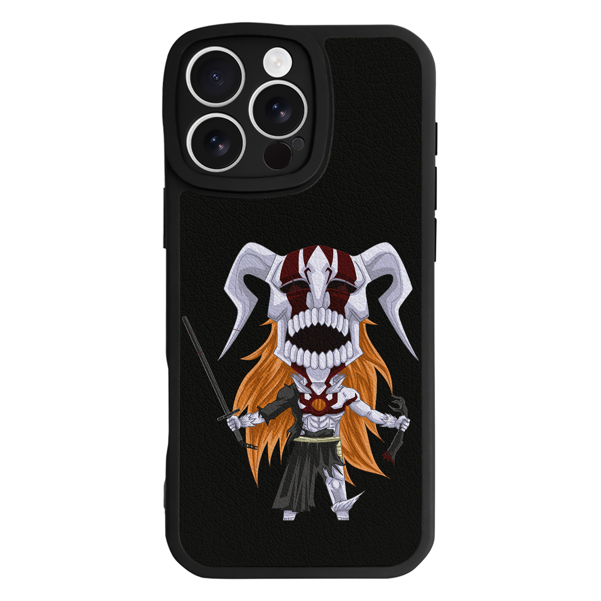 （画像用） ブリーチ 黒崎一護（くろさき いちご）BLEACH Kurosaki Ichigo 【iPhone 16シリーズ対応】シリコンスマホケース（レザー調） 材質：シリコン